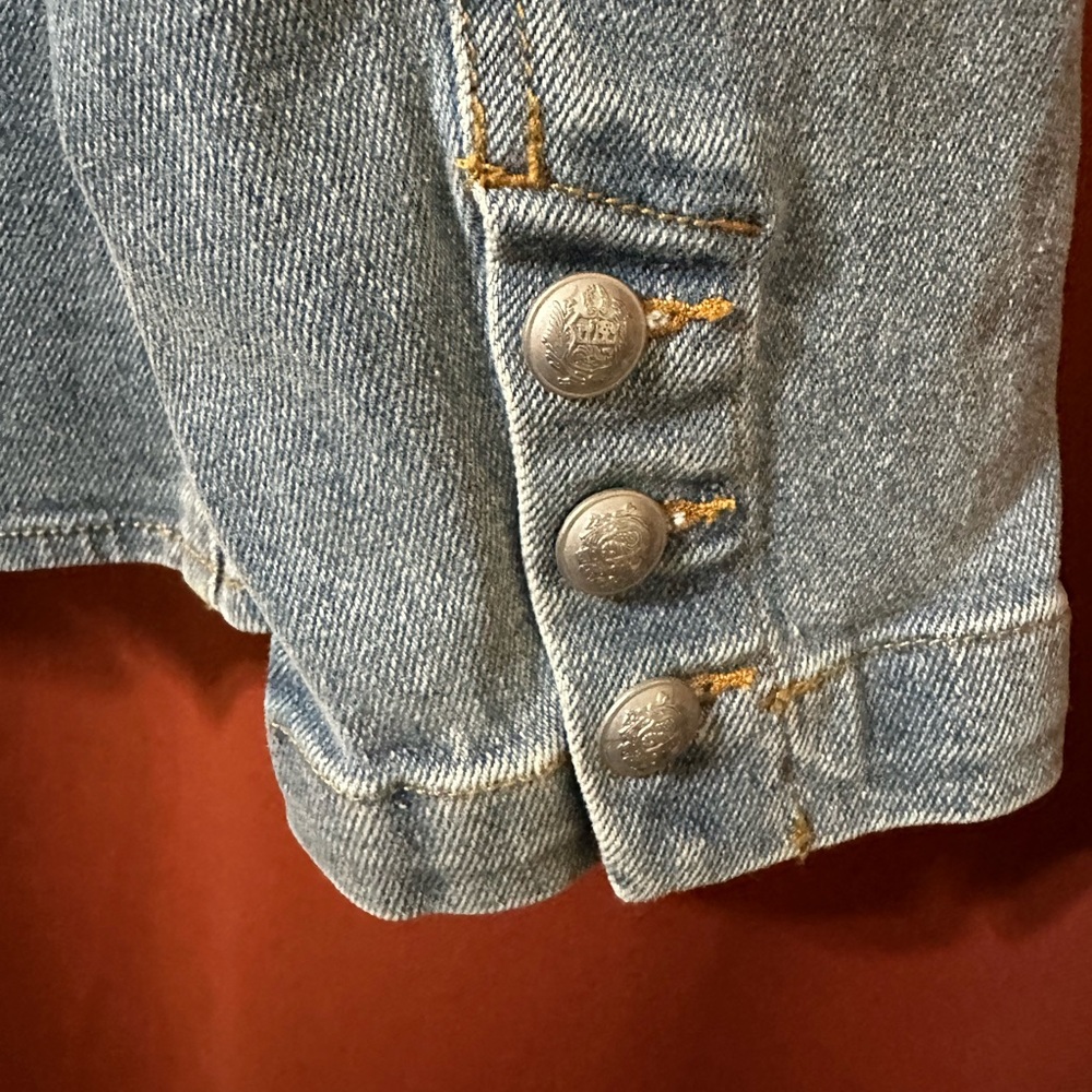 Elie Tahari Denim Jacket Blazer Womens Size 10 - Picture 6 of 14